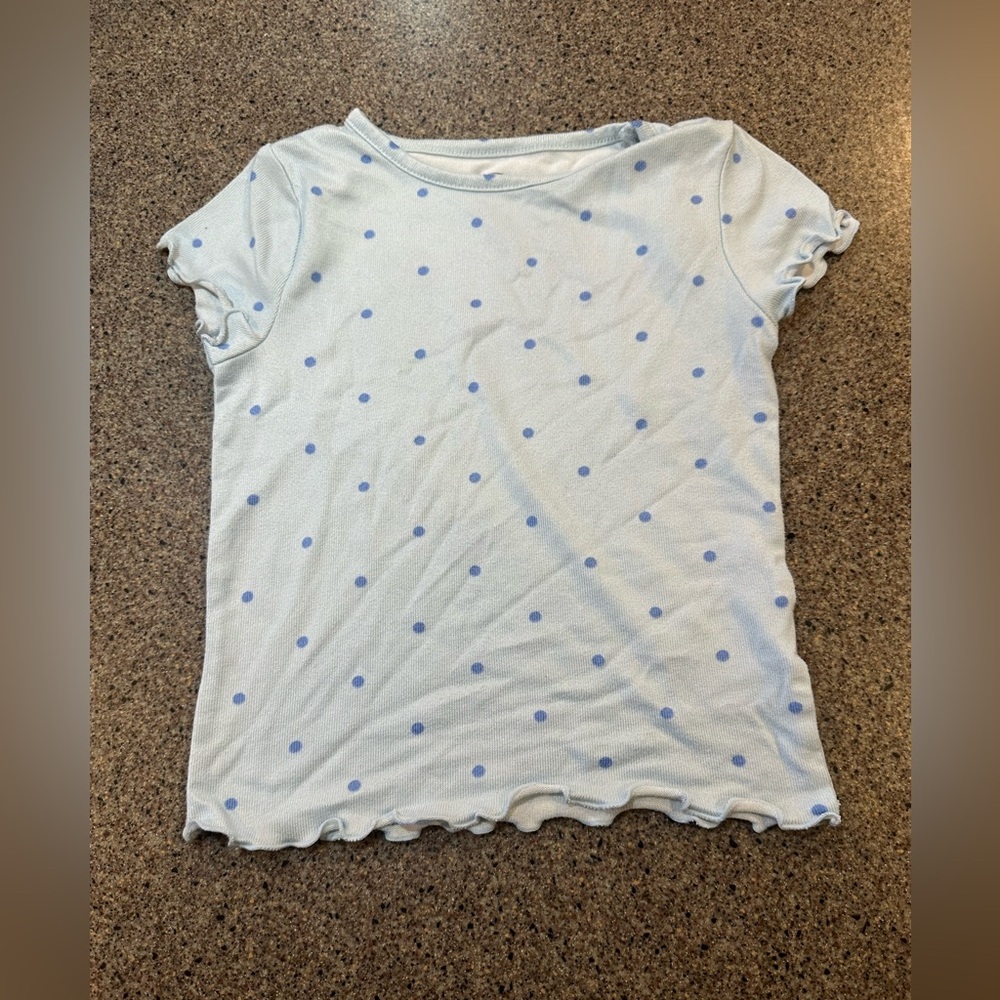 Wonder Nation White Tee with Blue Dots